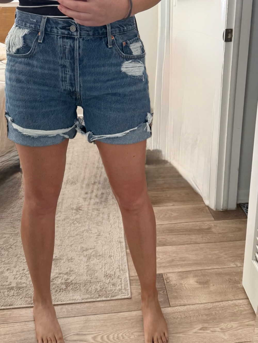 Levi's Vintage Distressed Cutoff Denim Shorts